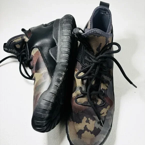 Adidas Tubular X Camo Men's Shoes B25700 Camo Black/Dark Brown/Oak - Size 10 - Picture 3 of 13